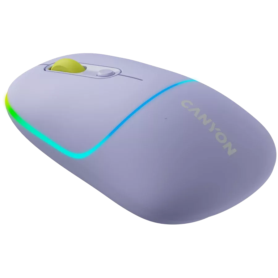 Миша CANYON MW-22 Dual Band RGB Wireless Mountain Lavender (CNS-CMSW22ML) — Зображення №2