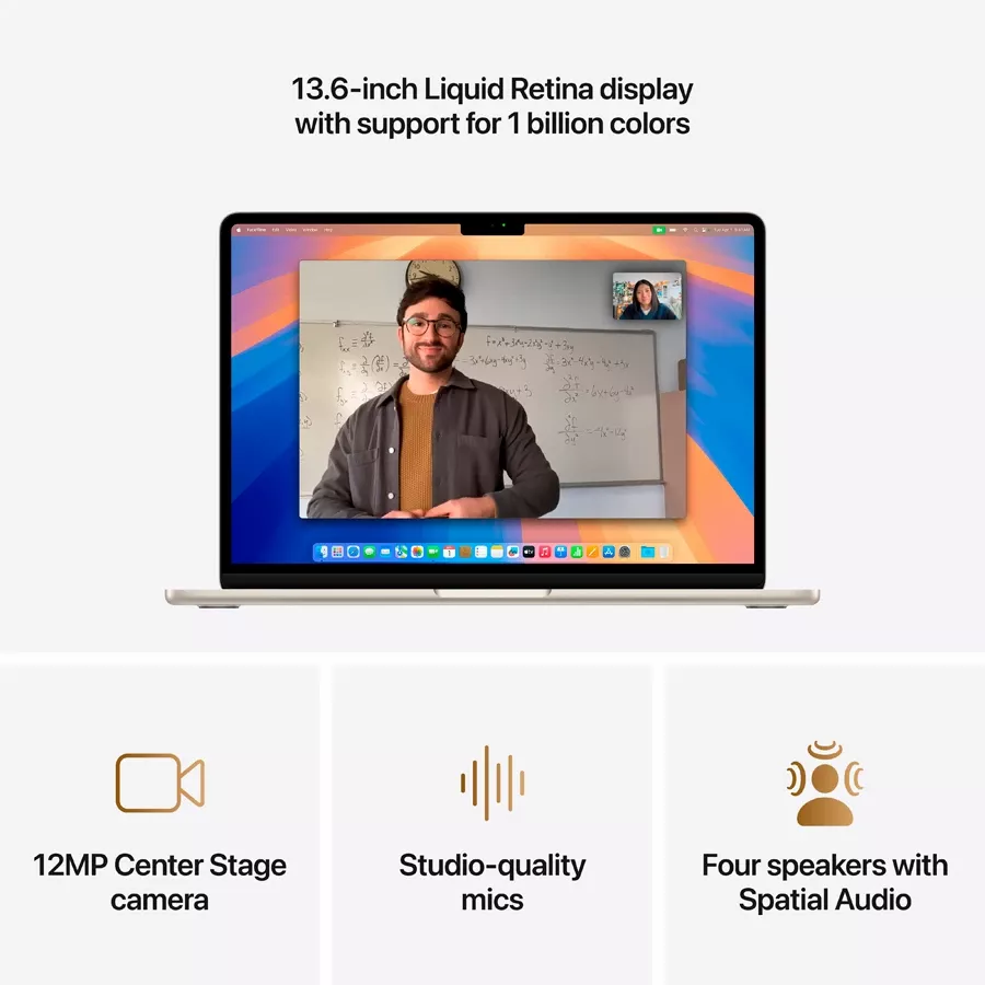 MacBook Air 13.6"  M4 (10C CPU/10C GPU), 16 GB, 512 GB, Starlight — Image №5