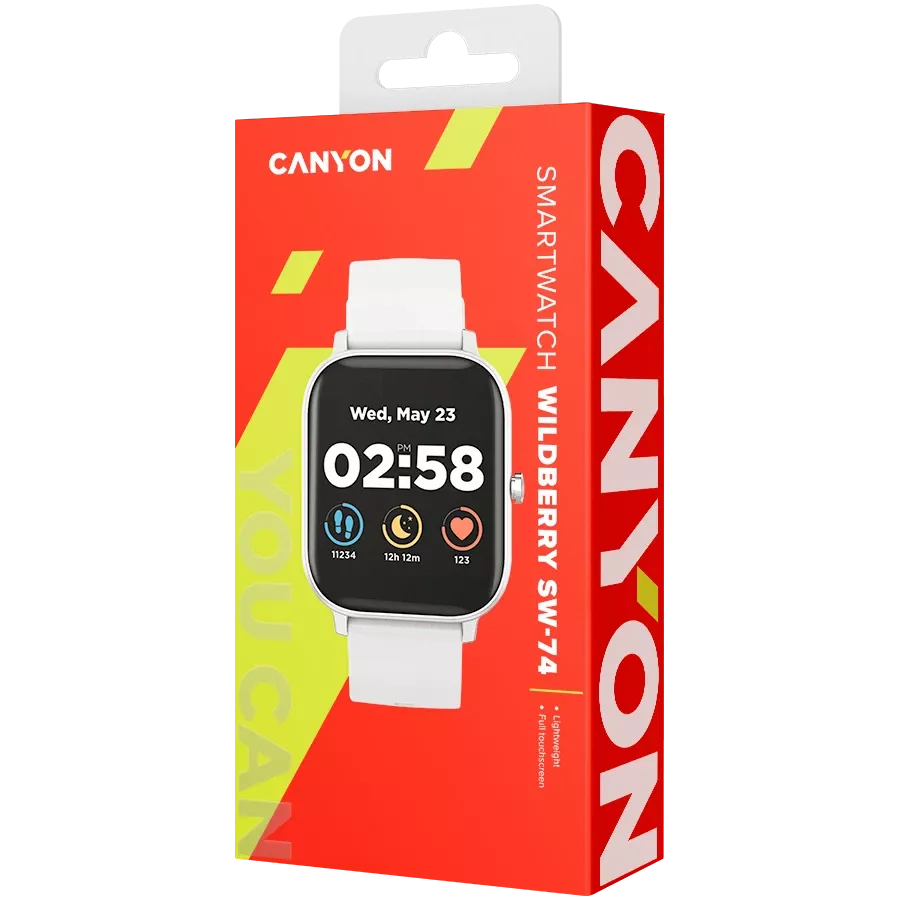 CANYON Wildberry SW-74 Smart Watch, 42χιλ., Ασημί — Εικών №6