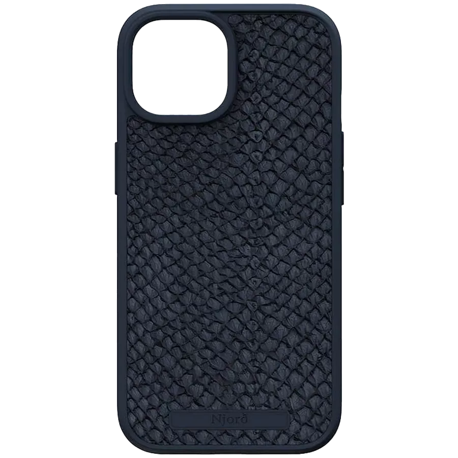Case NJORD Salmon Leather Magsafe Case with MagSafe Black for iPhone 15 Plus — Image №1