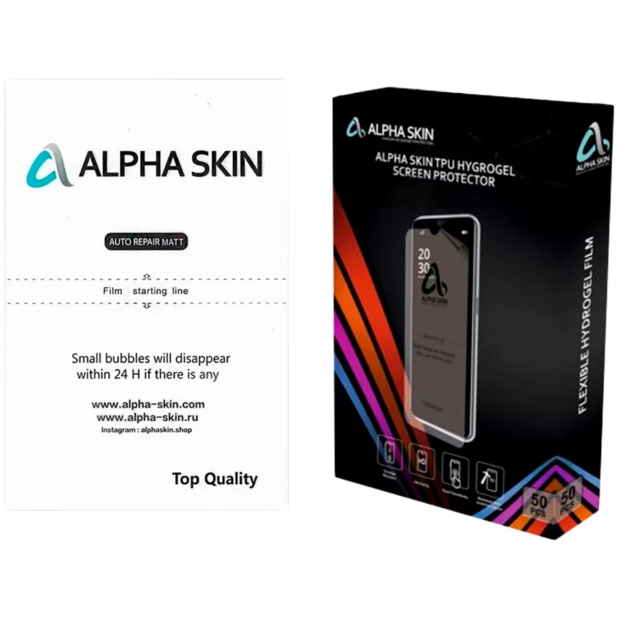 Защитная пленка ALPHA SKIN Alpha-Skin Film Auto Repair Matte (3) для Любой  iPhone, Матовый, Прозрачный купить: цена 00306AS3MFORIPHONE, рассрочка -  iSpace