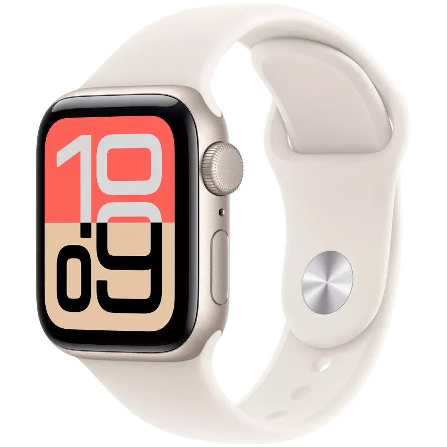 Apple Watch SE GPS Gen.3, 40mm, Starlight, Starlight Sport Band, M/L — Image №1