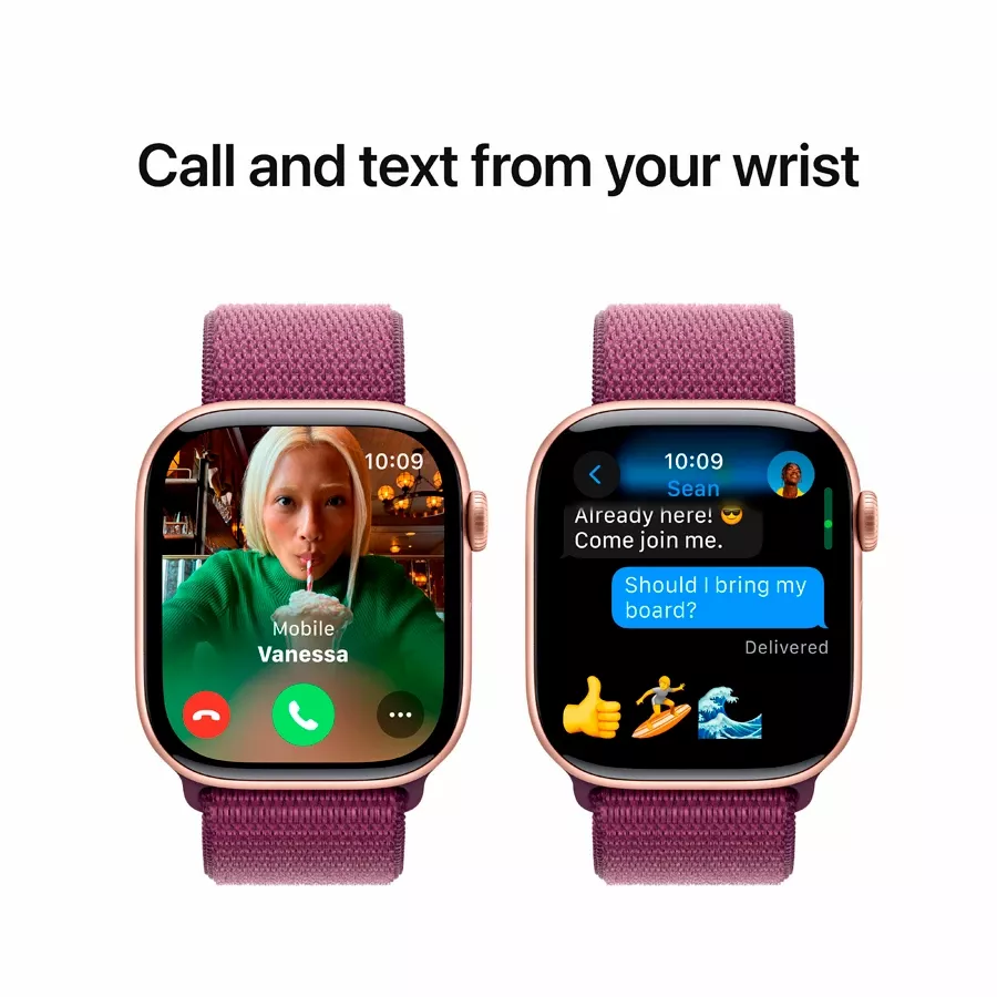 Apple Watch Series 10 GPS  Plum Sport Loop, 42mm, Rose Gold — Image №7