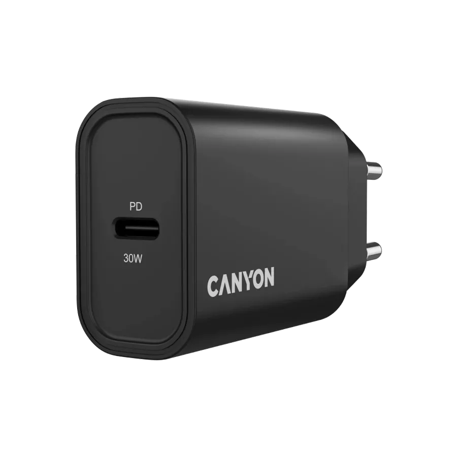 CANYON OnCharge 30CL Power Adapter USB-C, 30 W, Black — Image №5