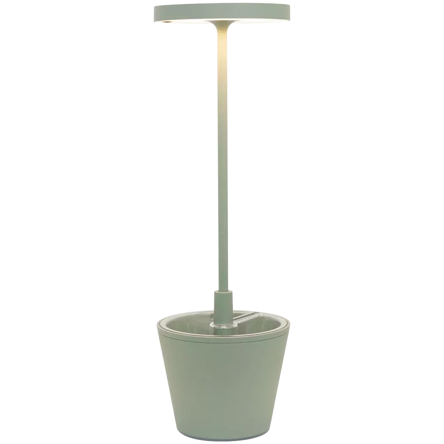 ZAFFERANO POLDINA REVERSO TABLE LAMP 110x350mm. PAINTED SAGE GREEN 2.3W LED — Image №1