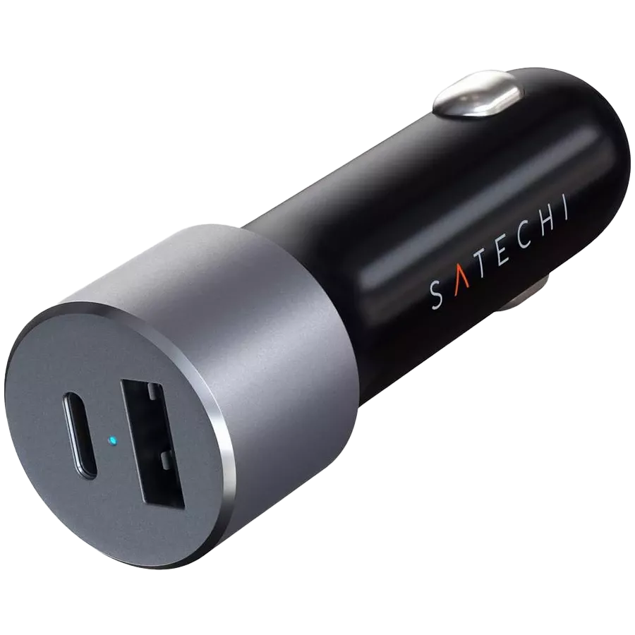 Car Adapter SATECHI 2*USB/USB-C, 72 W — Image №1