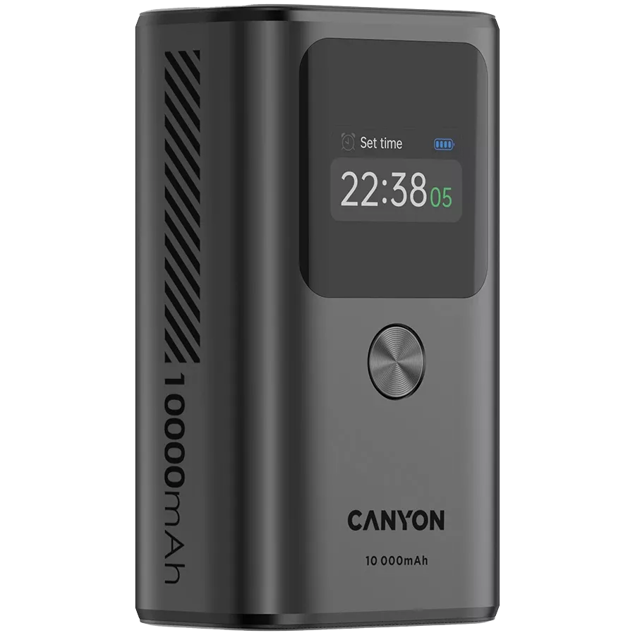 CANYON OnPower 130 Power Bank, 10000 mAh, Σκούρο Γκρι — Εικών №2