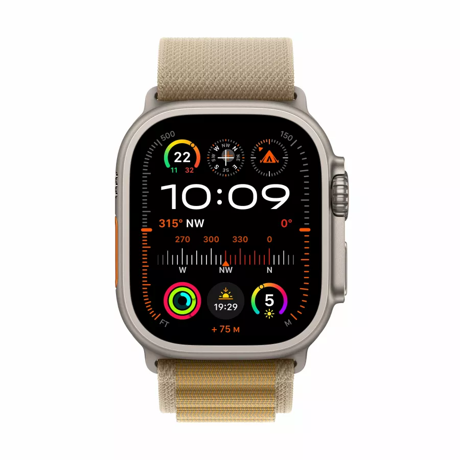 Apple Watch Ultra 2, 49мм, Natural Titanium, Tan Alpine Loop, M — image №3