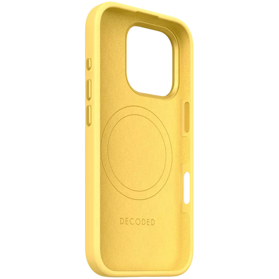 Husă din silicon DECODED cu MagSafe pentru iPhone 16 Pro, Popcorn Yellow — image №3