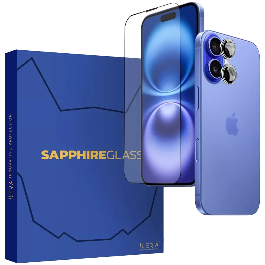 Захисне скло iLera Sapphire Ultra Glass для iPhone 16 — Зображення №1