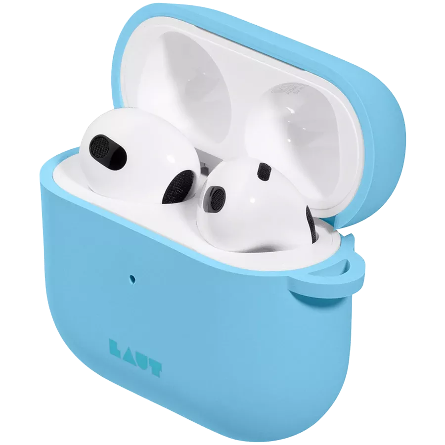 Чехол LAUT HUEX PASTELS  Синий для AirPods (Gen3) — Изображение №2