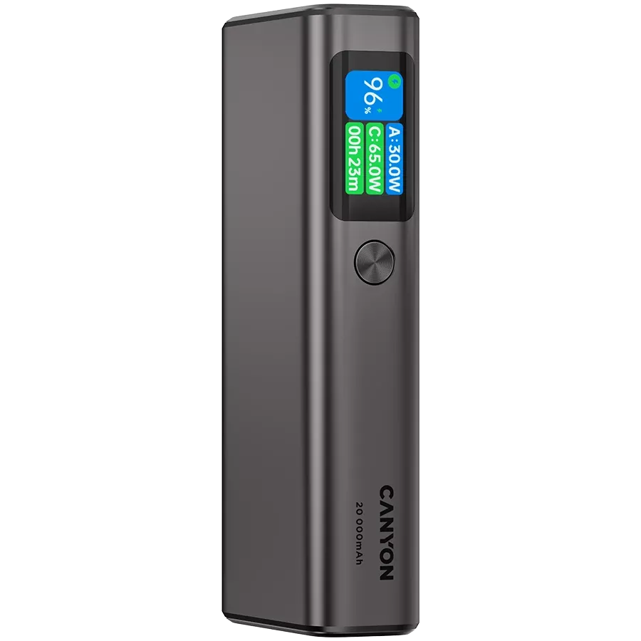 CANYON OnPower 230 Power Bank, 20000 mAh, Σκούρο Γκρι — Εικών №2