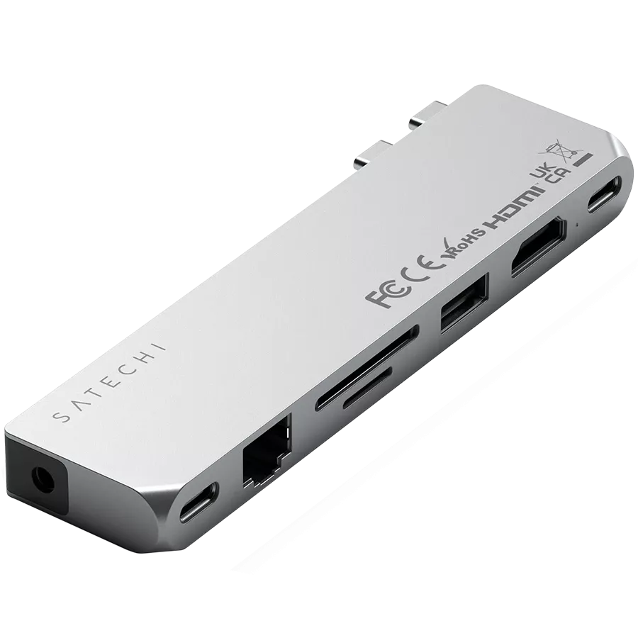 Хаб SATECHI USB-C Pro Max, Silver — Изображение №1