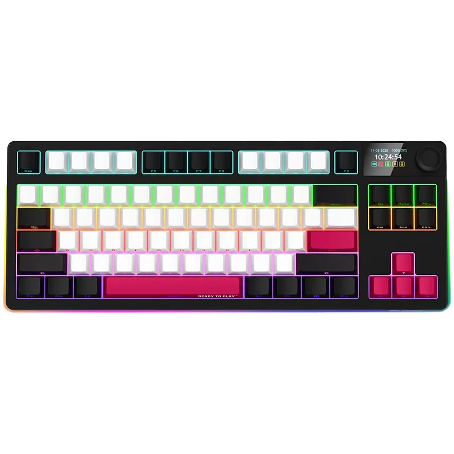 LORGAR KBP70TKLW Gaming Keyboard, Wireless, Black, EN — Image №1