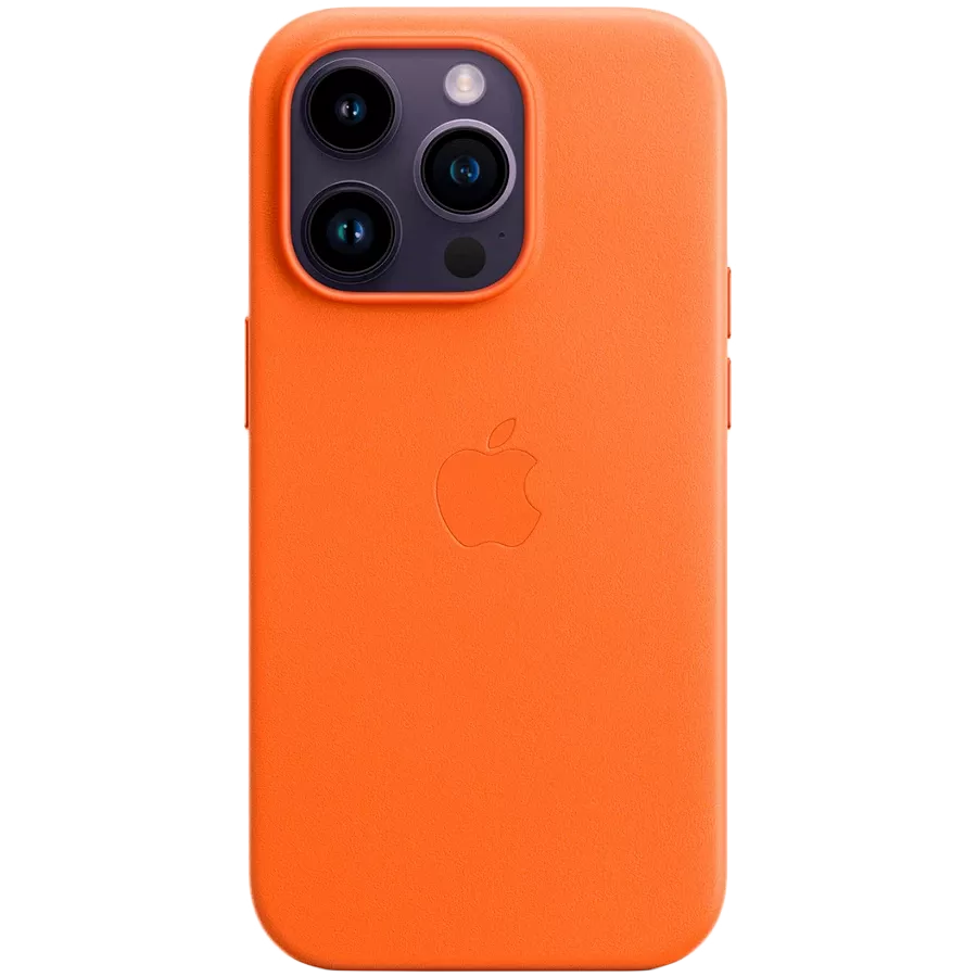 APPLE Leather Case with MagSafe Orange for iPhone 14 Pro — Image №1