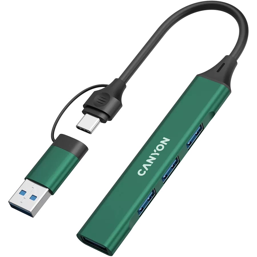 CANYON  DS-02  USB Hub 4 Port USB-C Hub DS-02 Πράσινο — Εικών №2