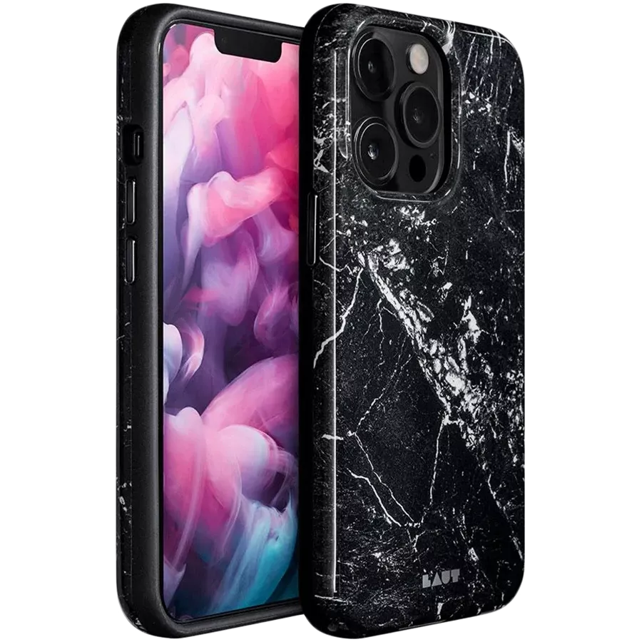 LAUT Προστατευτική θήκη Huex Elements Marble , Μαύρος for iPhone 13 Pro — Εικών №1