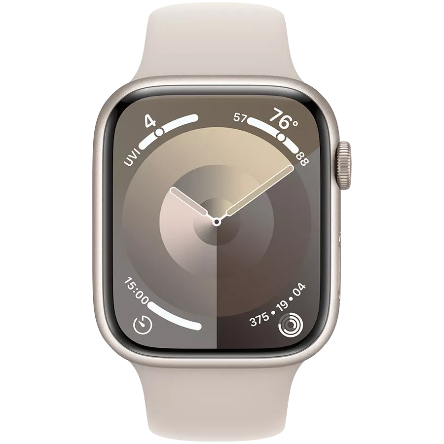 Apple Watch Series 9 GPS  Starlight Sport Band, M/L, 45mm, Starlight — Image №2