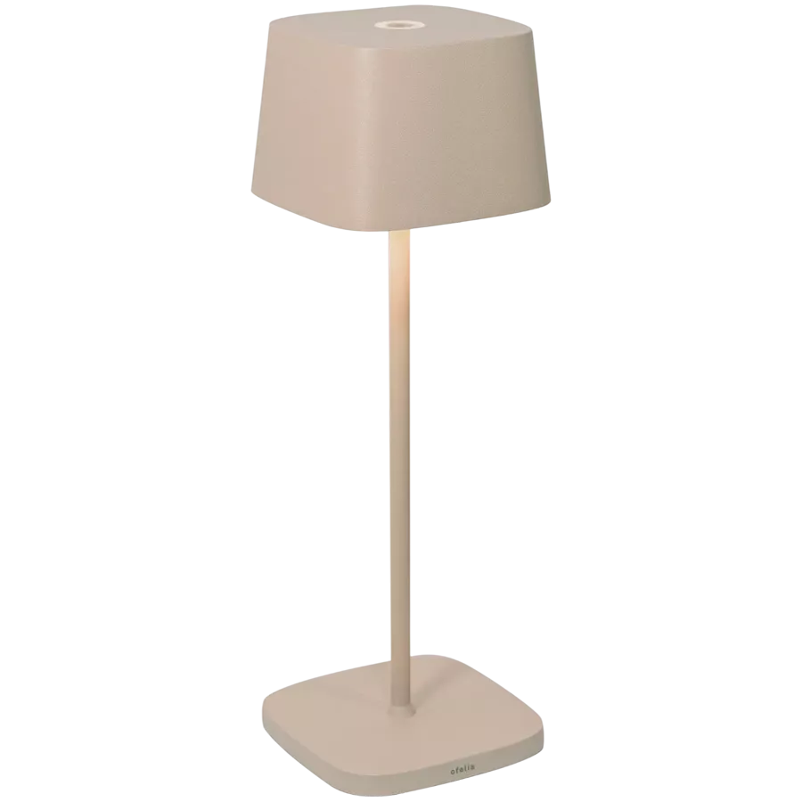 ZAFFERANO OFELIA PRO TABLE LAMP 100x100x290mm. PAINTED SAND 2.2W LED 131-150lm. — Image №1