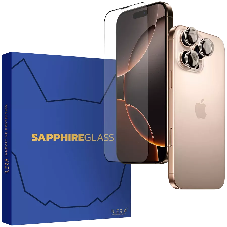 Защитное стекло iLera Sapphire Ultra Glass для iPhone 16 Pro Max — Изображение №1
