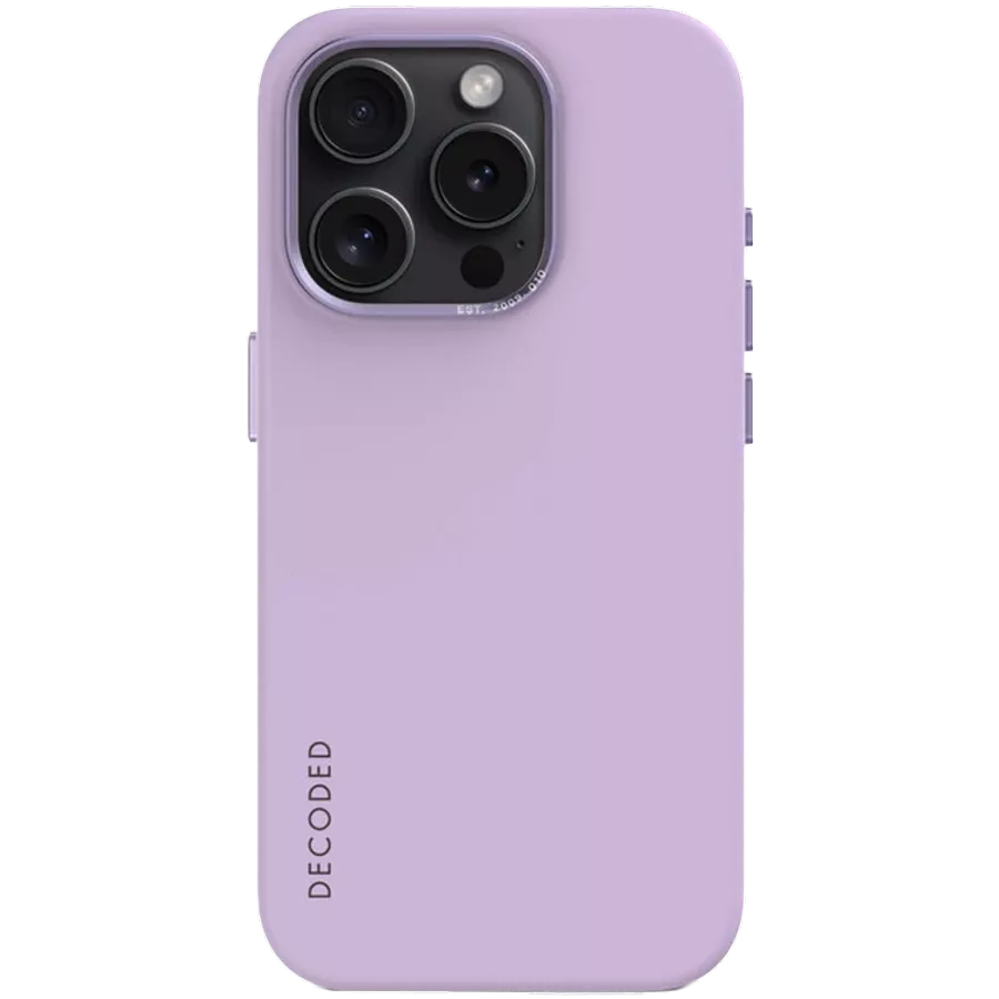 DECODED Case ANTIMICROBIAL SILICONE CASE with MagSafe, Lavender for iPhone 15 Pro — Image №1