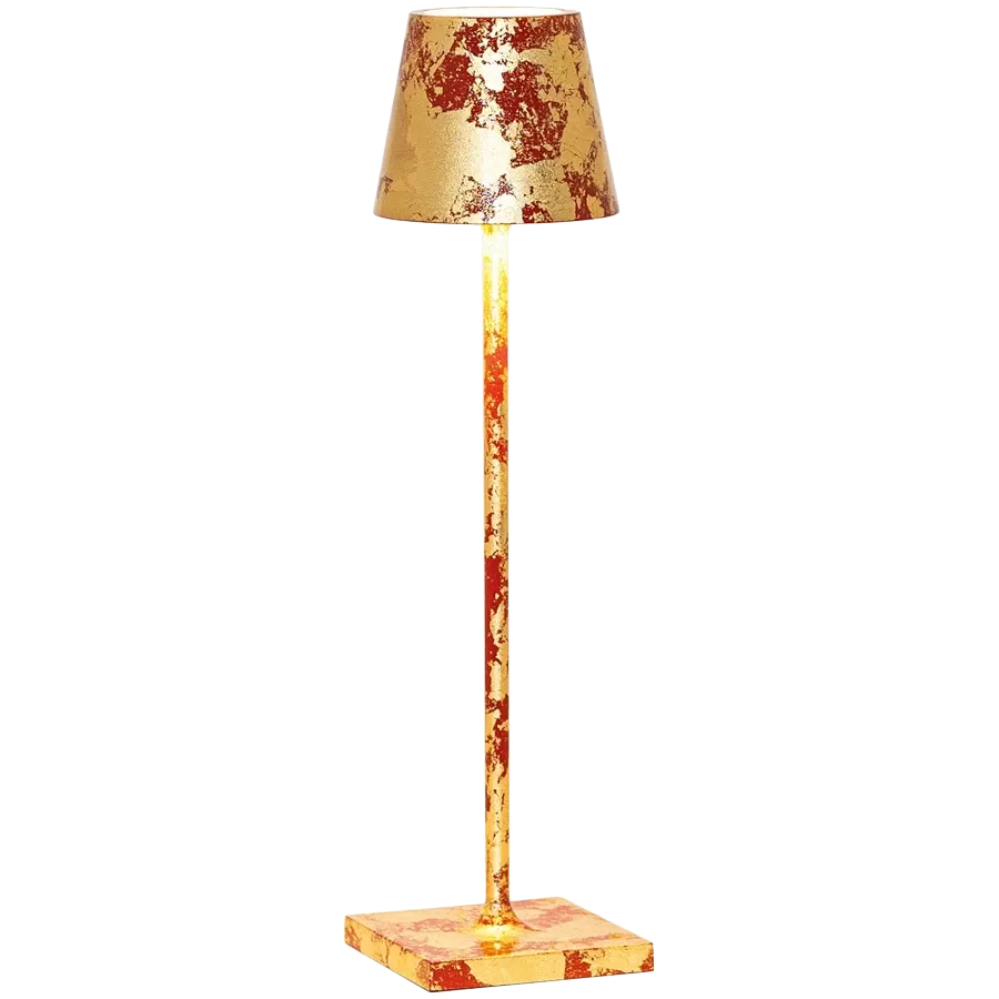ZAFFERANO POLDINA PRO MICRO TABLE LAMP 70x275mm. CRACKLE GOLDEN LEAF-1.8W-DYNAMIC WHITE — Image №1 ZAFFERANO POLDINA PRO MICRO TABLE LAMP 70x275mm. CRACKLE GOLDEN LEAF-1.8W-DYNAMIC WHITE — Image №1
