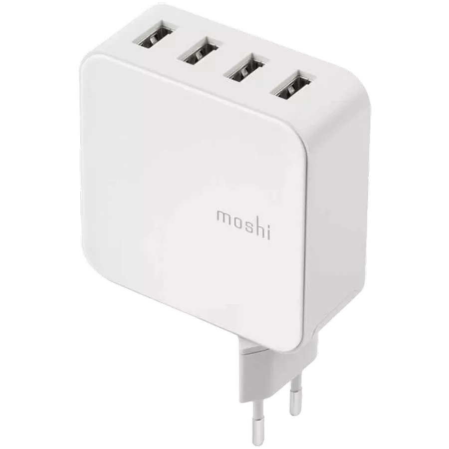 MOSHI Προσαρμογέας ρεύματος 4*USB τύπου A, 35 βατ, Λευκό — Εικών №1