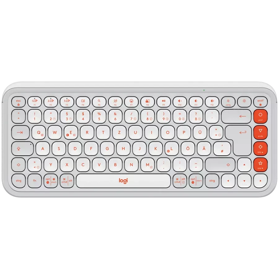 LOGITECH POP ICON KEYS Keyboard, Wireless, White, US EN — Image №1