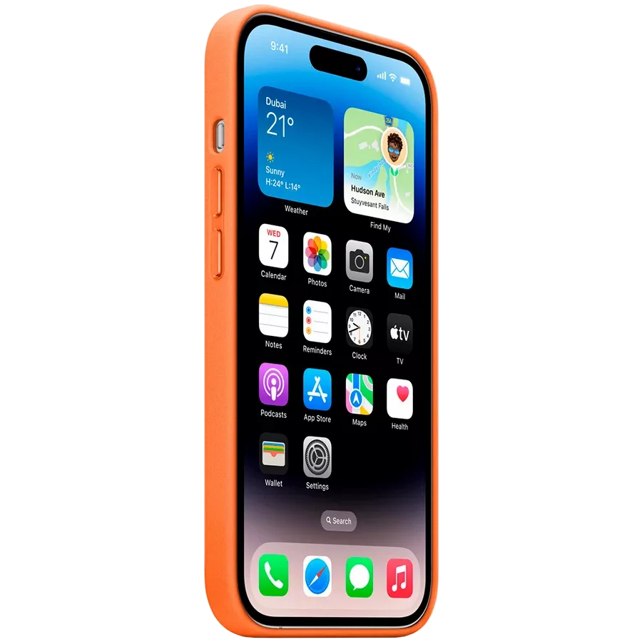 APPLE Leather Case with MagSafe Orange for iPhone 14 Pro — Image №3