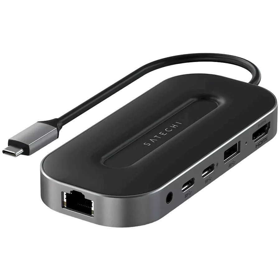 SATECHI  Multiport Adapter USB-4 MULTIPORT W2.5G ETHERNET Space Gray — Image №1