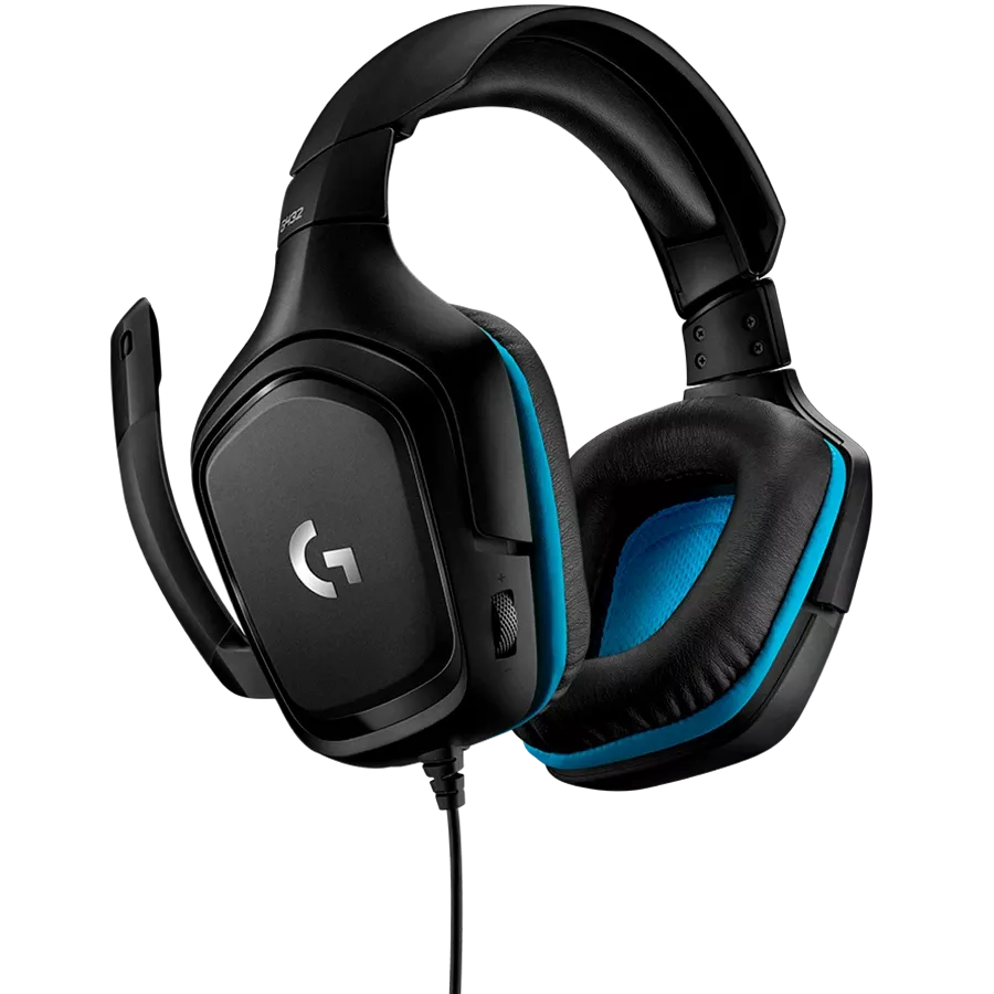 Навушники LOGITECH G432 Wired Gaming Black/Blue (L981-000770) — Зображення №2