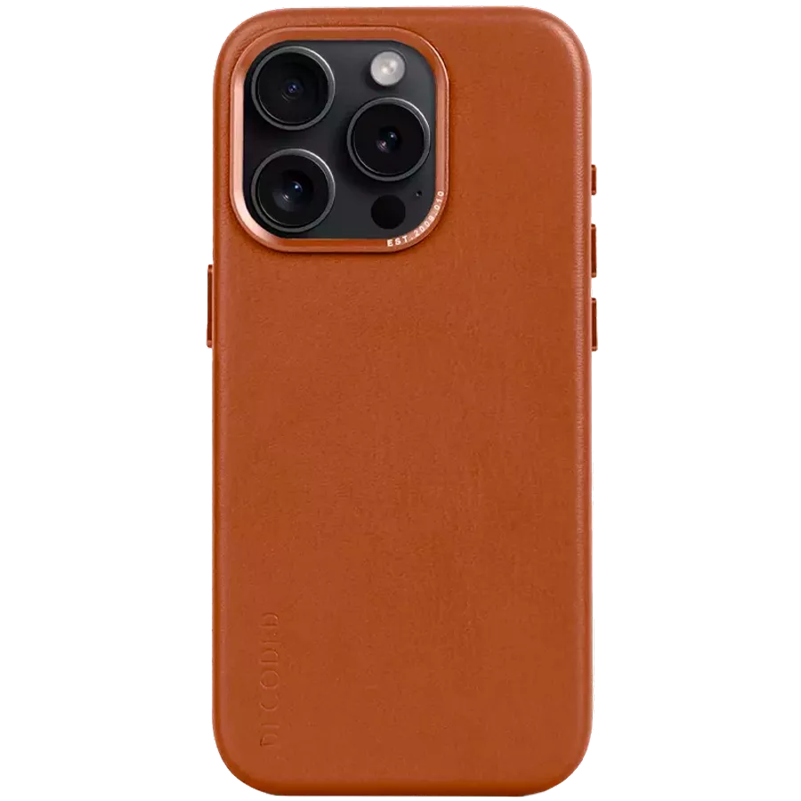 DECODED Θήκη LEATHER CASE MAGSAFE με MagSafe, Tan for iPhone 15 Pro — Εικών №1