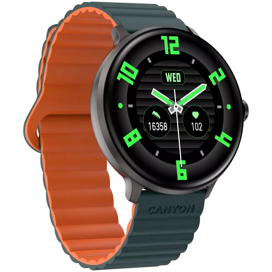 CANYON Jacky SW-69 Smart Watch, Green/Orange — Image №3