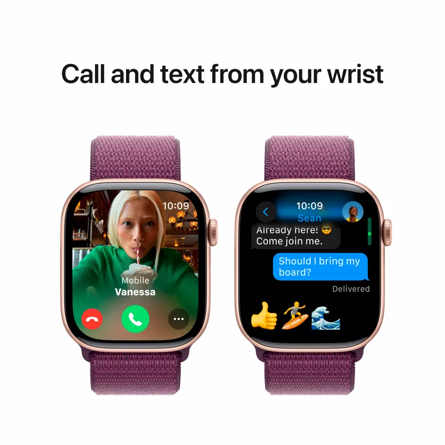 Apple Watch Series 10 GPS, 46mm, Rose Gold, Plum Sport Loop — Image №7