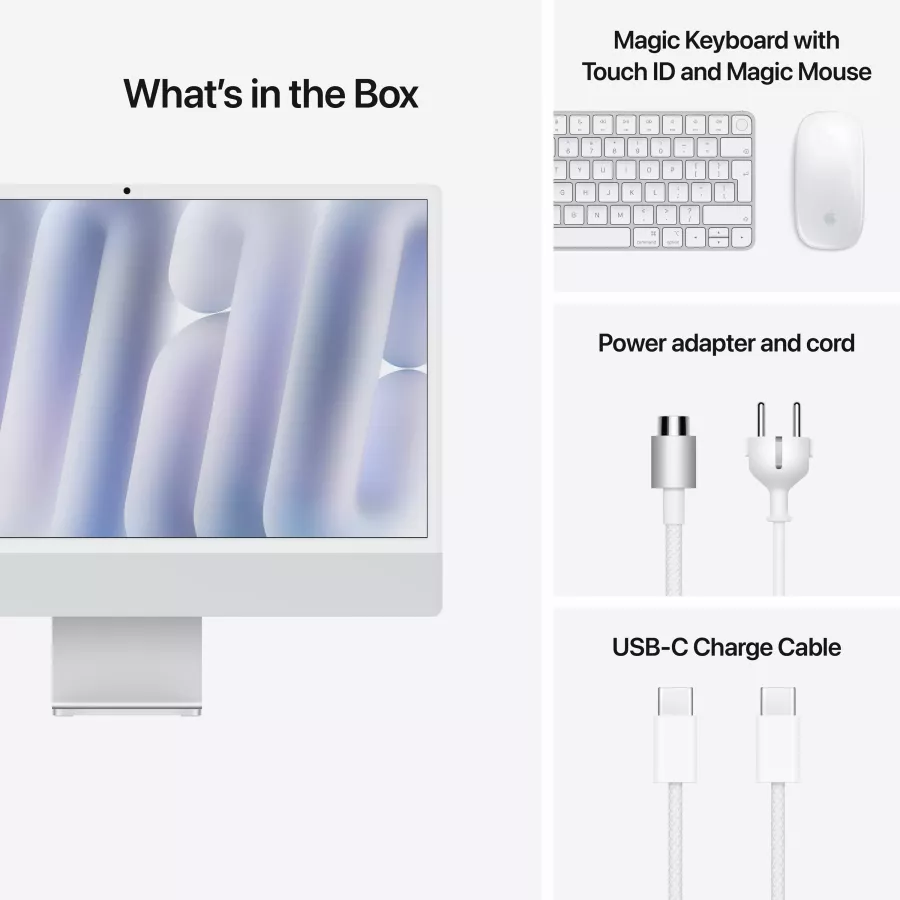 Apple iMac 24", Apple M4 (10C CPU/10C GPU), 16 GB, 256 GB SSD, Silver — Image №9