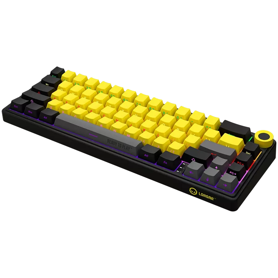 LORGAR KBP70MW Gaming Keyboard, Wireless, Yellow, EN — Image №7