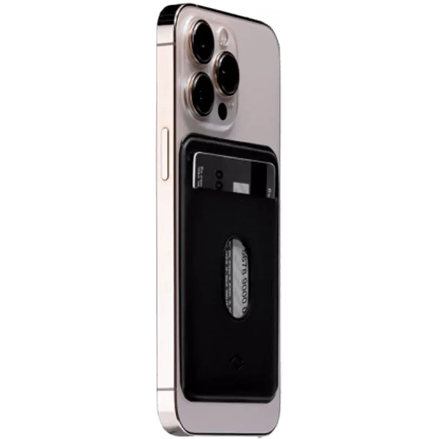 Wallet PITAKA MagEZ Card Sleeve 3 with MagSafe Black for iPhone — Image №2