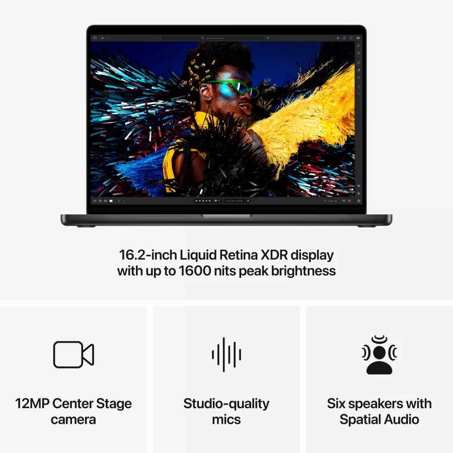 Apple MacBook Pro 16.2"  Apple M4 Max (14C CPU/32C GPU), 36 GB, 1 TB, Space Black, 2024 — Image №6