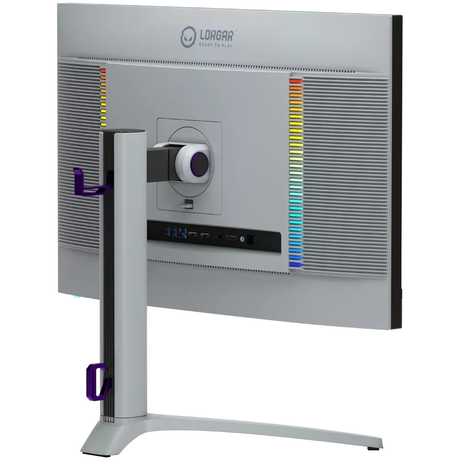 LORGAR Monitor LCD (27", 3840x2160, Fast IPS) Black/Milky Gray — Image №6