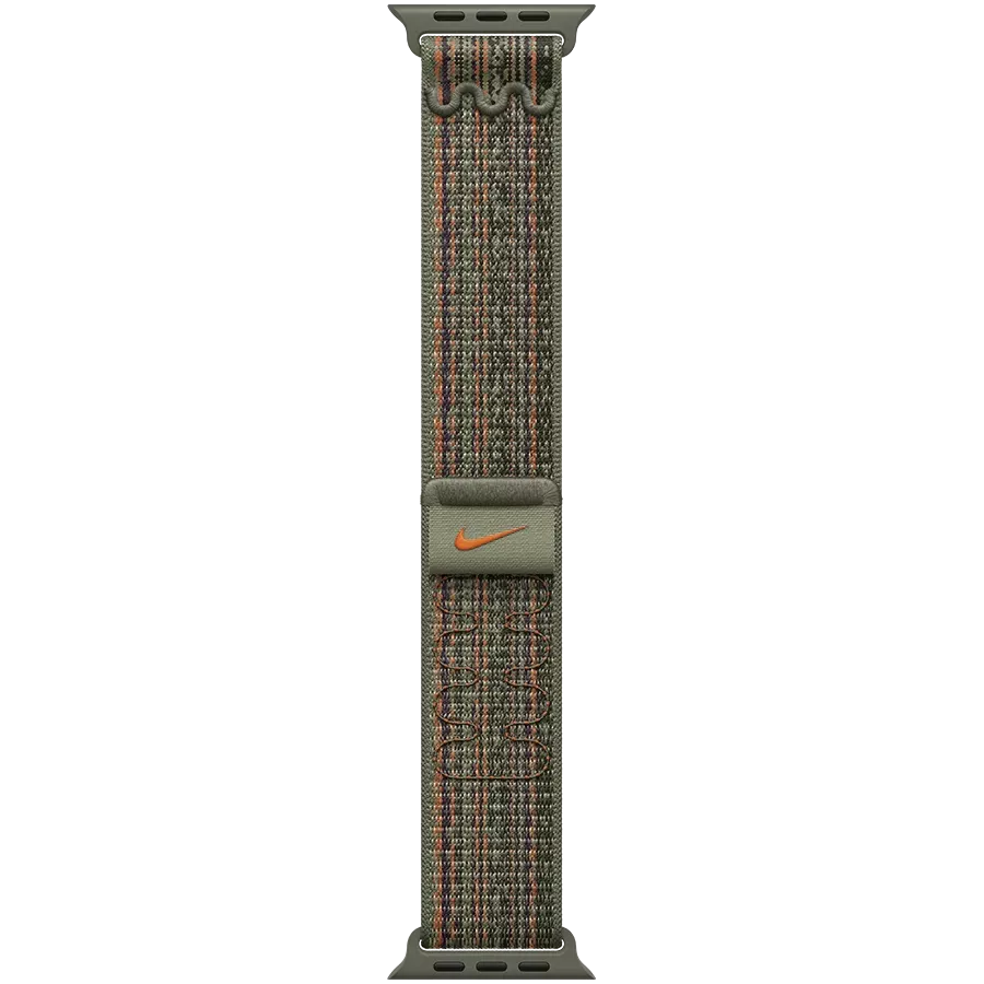 Ремінець APPLE 41mm Nike Sport Loop Nike Sport Loop Sequoia/Orange за Apple Watch 38/40/41 mm — Зображення №2