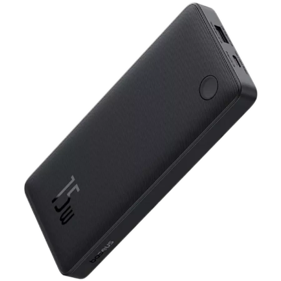 Power Bank BASEUS, USB-A/USB-C, 10000 mAh, Μαύρος — Εικών №1