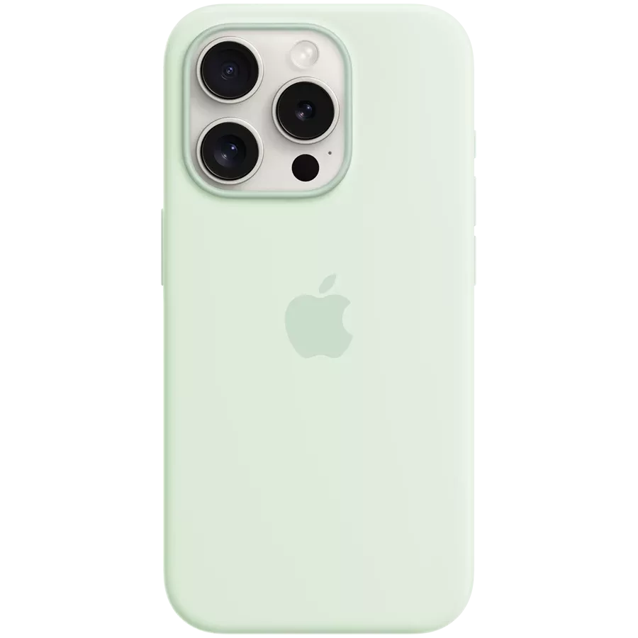 APPLE Silicone Case with MagSafe Soft Mint for iPhone 15 Pro — Image №1
