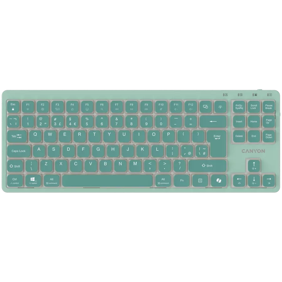 CANYON HKB-10 Keyboard, Wired, Green — Image №1