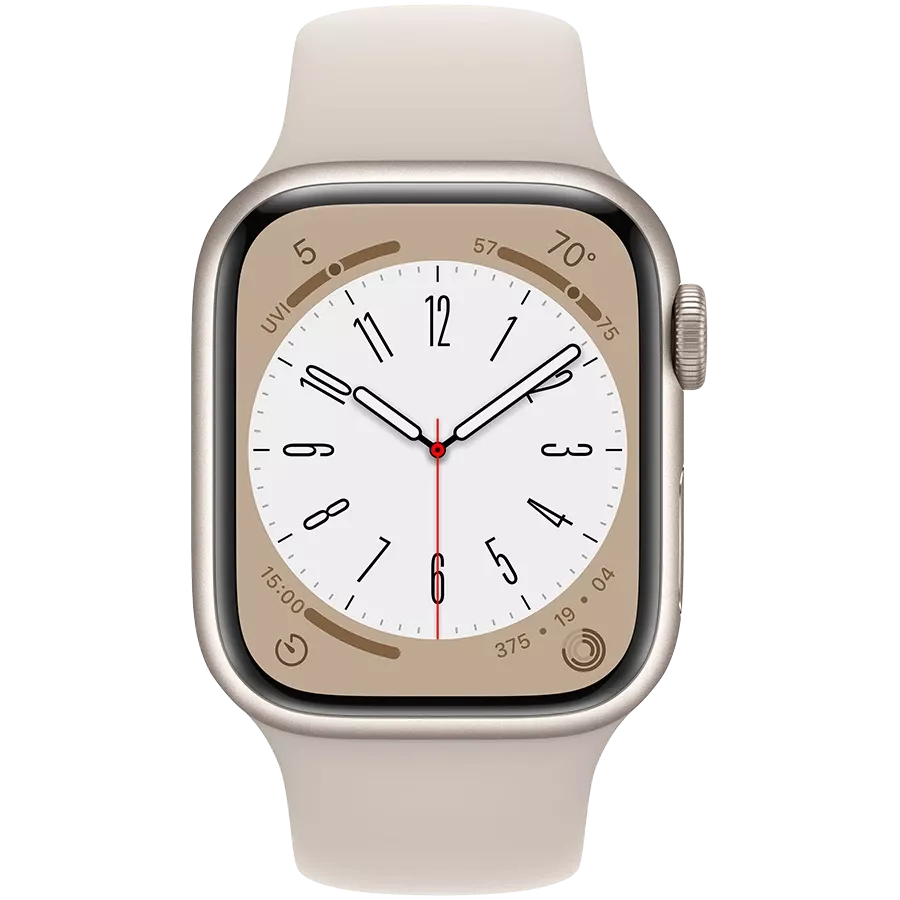 Apple Watch Series 8 GPS  Спортивный ремешок Starlight, 41мм, Starlight — Изображение №2