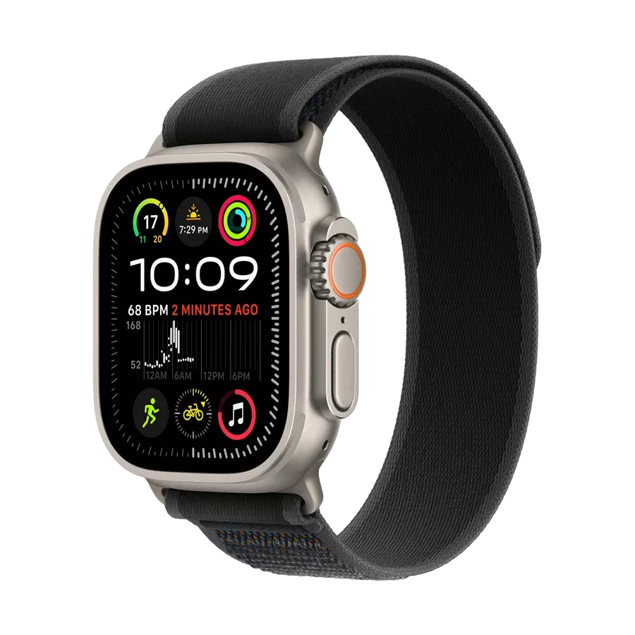 Apple 49мм Trail Loop - Natural Titanium Finish Ремешок Trail Loop - Natural Titanium Finish Чёрный для Apple Watch 44/45/46/49 mm — Изображение №2