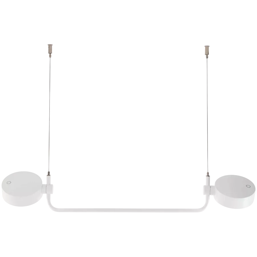 ZAFFERANO SUPER O HANGING LAMP 770x122x3000mm. MATT WHITE 2x3.5W 27/31/40K-5Vdc — Image №1
