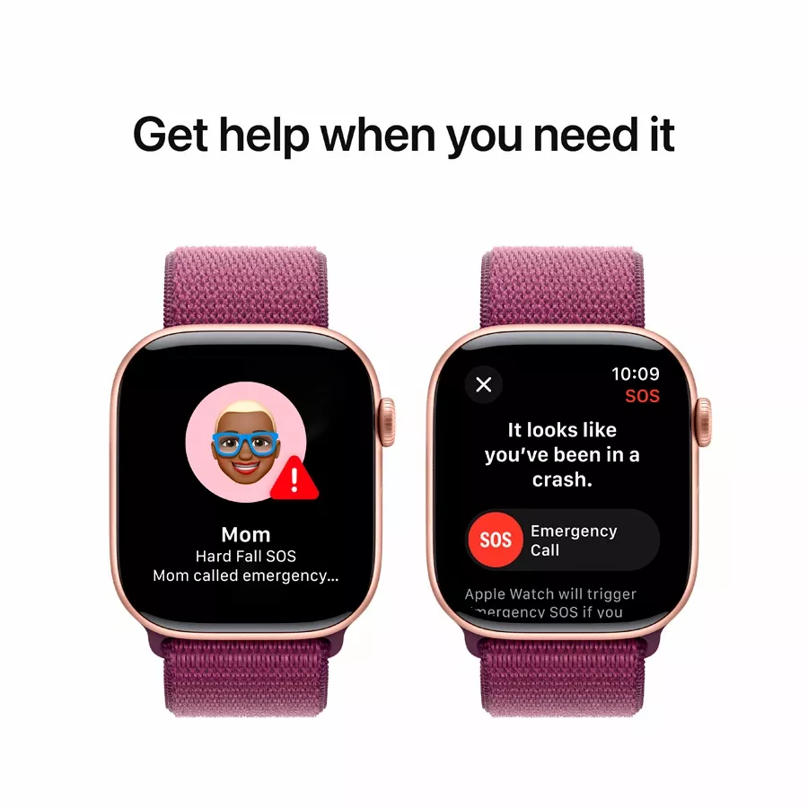 Apple Watch Series 10 GPS  Plum Sport Loop, 42mm, Rose Gold — Image №6