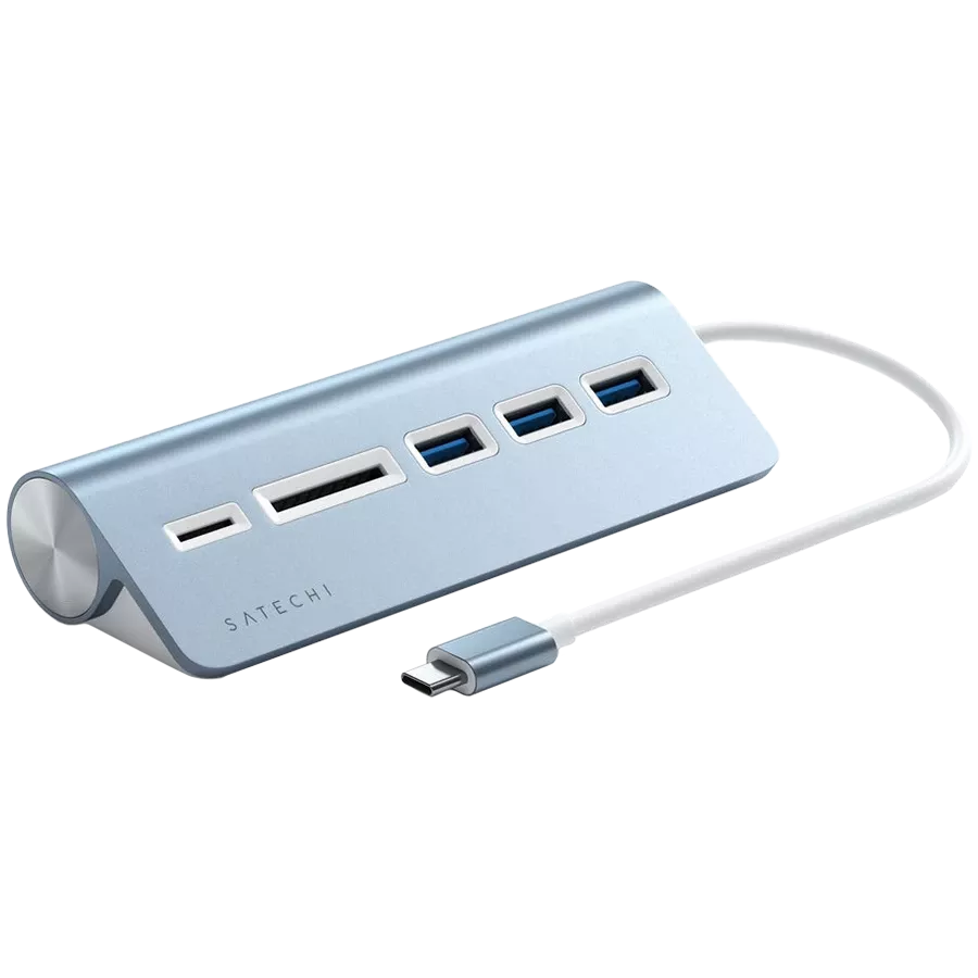 SATECHI  USB-C Combo Hub  USB Hub  Blue — სურათი №1