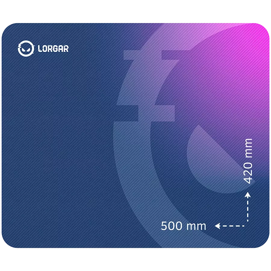 Παιχνίδι ποντικιού Lorgar 500mm x 420mm x 3mm, Μωβ — Εικών №1