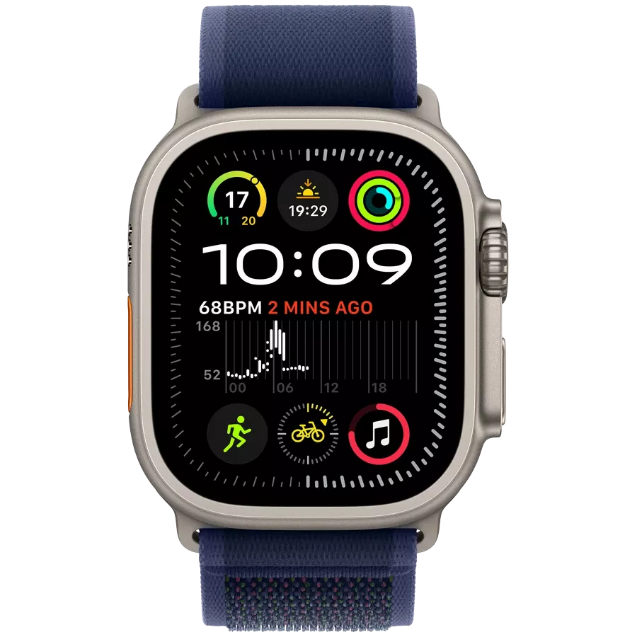 Apple Watch Ultra 2 2024, 49mm, Natural Titanium, Blue Trail Loop, S/M — Image №2